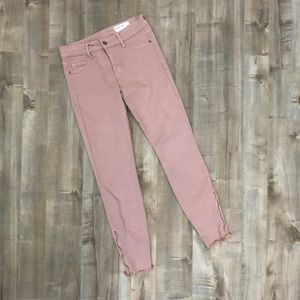 Pistola Catarina frayed raw hem ankle zip jeans